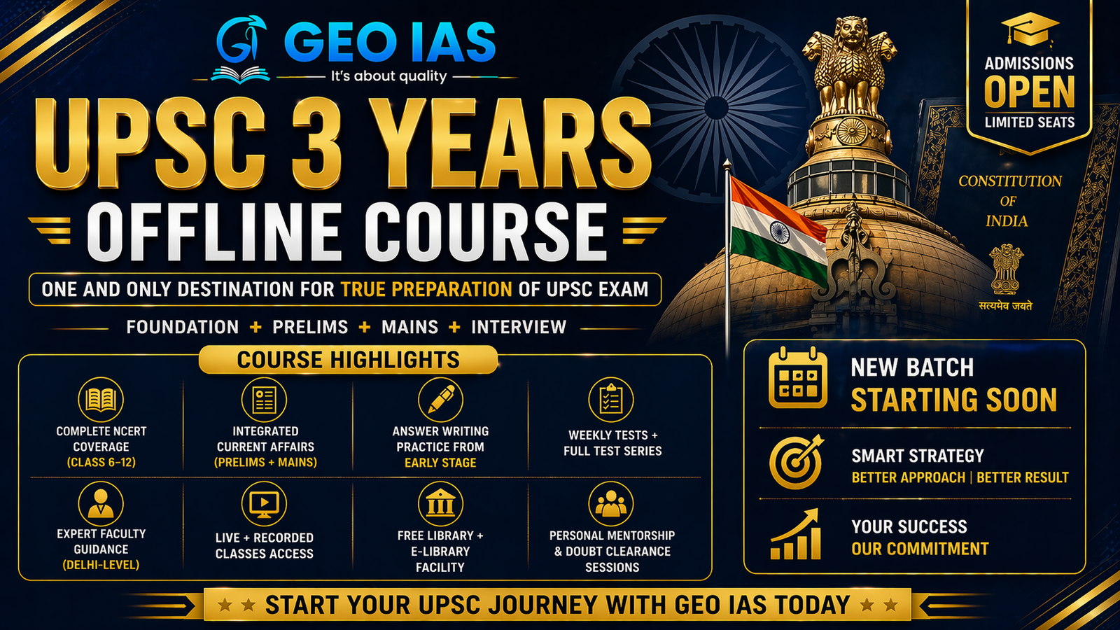 UPSC CSE 3 Yrs Integrated Course (Offline)